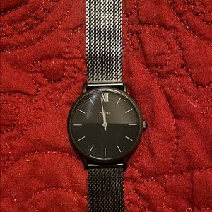 Cluse Black Metal Mesh Watch